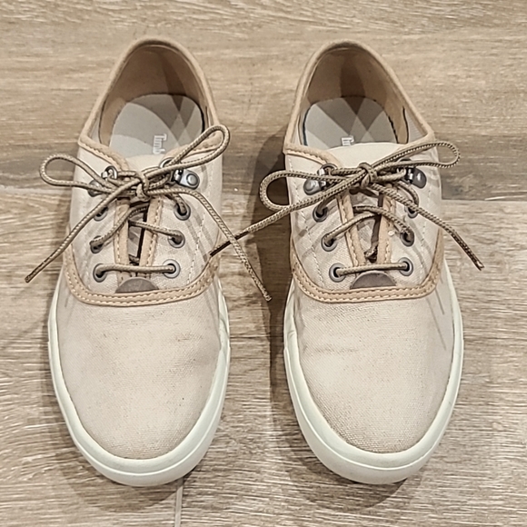 Timberland Amherst Canvas Beige Oxford Women Shoes | Size 6 - Picture 6 of 12